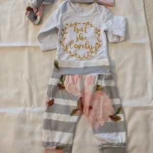 Newborn Baby Girl Outfit Floral